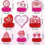 Mother's Day Honeycomb Centerpiece Decorations - 8 Pack