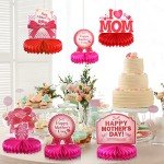 Mother's Day Honeycomb Centerpiece Decorations - 8 Pack