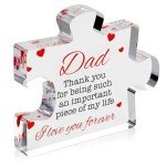 Engraved Acrylic Block Puzzle Gift for Dad