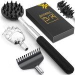Telescoping Back Scratcher with 4 Detachable Heads
