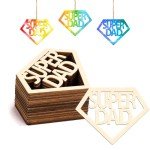 30Pcs Wooden Dad Cutouts for Crafts and Decor
