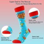 Funny Super Dad Socks for Men and Grandpa
