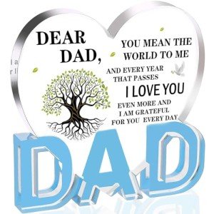 Heart-Shaped Dad Gift Plaque Under $10