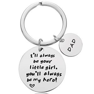 Sweet Dad Keychain from Daughter – Always My Hero