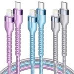 3-Pack 3FT USB C to Lightning Fast Cables