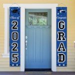 Blue Graduation Banner 2025 - Congrats Grad Decor
