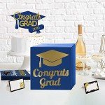 Blue Graduation Card Box Holder for Parties