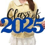 Class of 2025 Wooden Sign for Graduation Decor