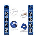 Blue Graduation Banner 2025 - Congrats Grad Decor