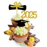 2025 Graduation Cupcake Toppers - 48 Pieces