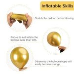 129pcs Metallic Gold Balloons - Party Decoration Kit