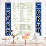 Blue Graduation Banner 2025 - Congrats Grad Decor
