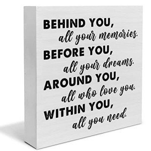 Graduation Quote Wooden Box Sign - Rustic Decor