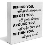 Graduation Quote Wooden Box Sign - Rustic Decor