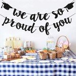 Proud Graduate Black Glitter Banner for Celebrations