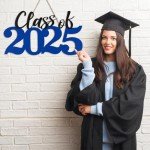 Class of 2025 Wooden Sign for Graduation Decor