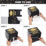 Black Graduation Card Box for Party Decorations