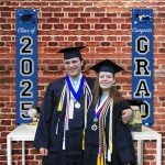 Blue Graduation Banner 2025 - Congrats Grad Decor