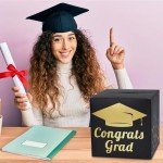 Black Graduation Card Box for Party Decorations
