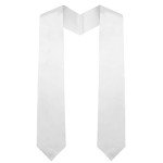 Plain White Graduation Stole for Class of 2024