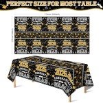 Class of 2025 Graduation Party Tablecloth - Black