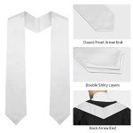 Plain White Graduation Stole for Class of 2024