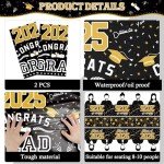 Class of 2025 Graduation Party Tablecloth - Black