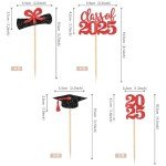 36 PCS 2025 Graduation Cupcake Toppers Set