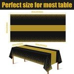 Graduation Table Cloths - Black & Gold Pack