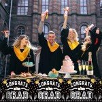 Class of 2025 Graduation Party Tablecloth - Black