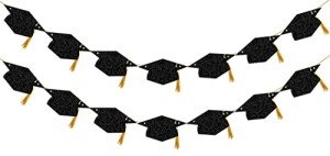 Class of 2025 Glitter Graduation Banner with Tassel