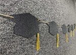 Class of 2025 Glitter Graduation Banner with Tassel