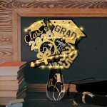 Black and Gold Graduation Party Centerpieces - 36 pcs