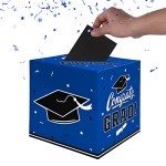 Gatherfun Blue Graduation Party Decor Gift Box