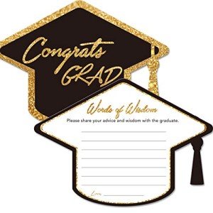 Graduation Advice Cards - 50 Pack (Black)