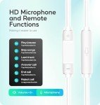 Schainyan Wired Earbuds with Microphone - Snow White