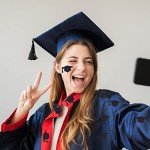 Black Graduation Cap Stickers - 600 Pack