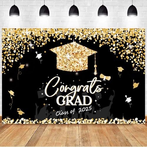 2025 Graduation Decorations: Banner and Backdrop Set