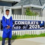 Blue Congrats Grad Banner - Class of 2025