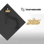 Matte Graduation Cap with Tassel & Year Charm