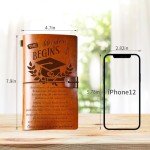 Graduation Gift Leather Journal - 140 Refillable Pages
