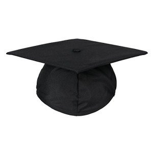 Unisex Black Matte Graduation Cap