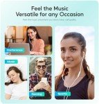 Schainyan Wired Earbuds with Microphone - Snow White