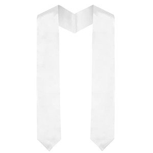Class of 2025 White Graduation Stole - Unisex