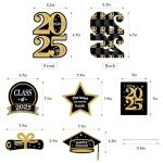 30 Pack Black and Gold Graduation Centerpiece Sticks