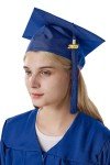Royal Blue Graduation Cap with 2025 Tassel Charm