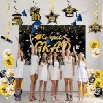 Black and Gold 2025 Graduation Party Supplies
