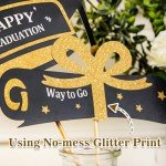 30 Pack Black and Gold Graduation Centerpiece Sticks