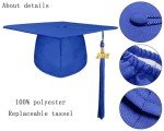 Royal Blue Graduation Cap with 2025 Tassel Charm