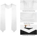 Class of 2025 White Graduation Stole - Unisex